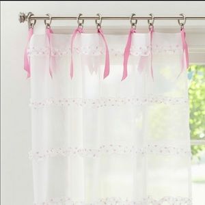Pottery Barn Kids Sheer Pink Curtains